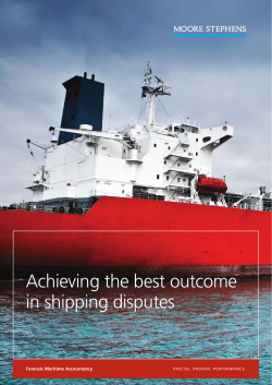 Achieving the best outcome in shipping disputes
