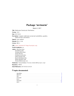 Package `mvtnorm`