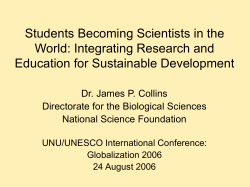 Integrating Research and Education for