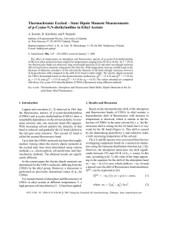 Thermochromic Excited &ndash; State Dipole Moment Measurements of p