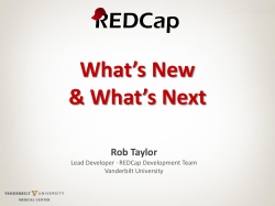 REDCap - StarBRITE - Vanderbilt University