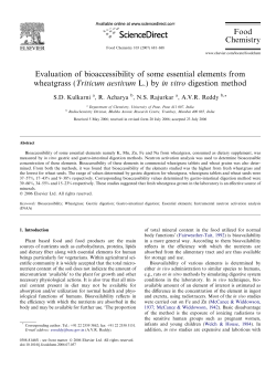 (Triticum aestivum L.) by in vitro digestion method Fo