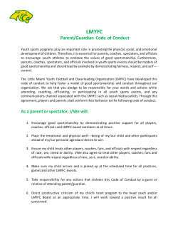 Parent/Guardian Code of Conduct