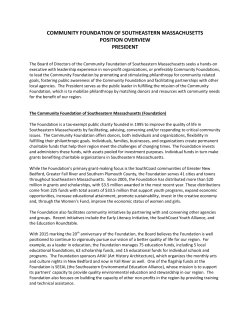 community foundation of southeastern massachusetts position