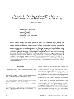 Strategies for Providing Mechanical Ventilation in
