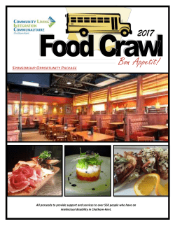 2017 food crawl - Community Living Chatham-Kent