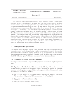 Lecture 13 1 Examples and problems