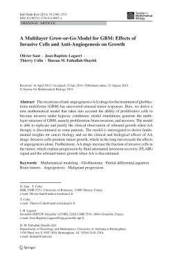 A Multilayer Grow-or-Go Model for GBM: Effects of Invasive Cells