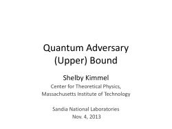 Quantum Adversary (Upper) Bound