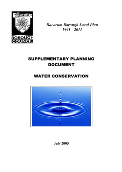 Structure for Water Conservation Guideline