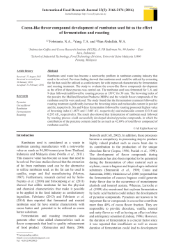 Cocoa-like flavor compound development of rambutan seed fat as
