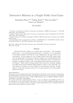 Destructive Behavior in a Two