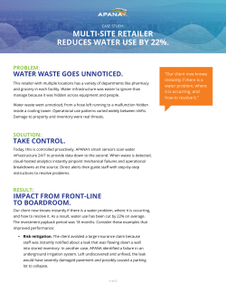 multi-site retailer reduces water use by 22%.