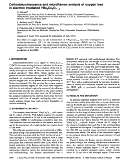 Cathodoluminescence and microRaman analysis of oxygen loss in