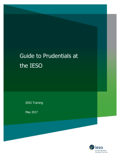 Guide to Prudentials at the IESO