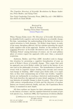 The Cognitive Structure of Scientific Revolutions by Hanne