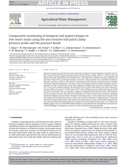 Comparative monitoring of temporal and spatial changes in tree