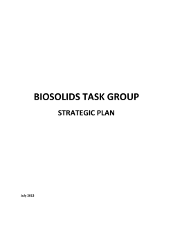 Biosolids Task Group - Strategic Plan