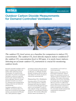 Outdoor Carbon Dioxide Measurements for Demand