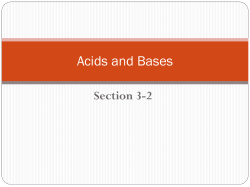 3.2 Acids and Bases