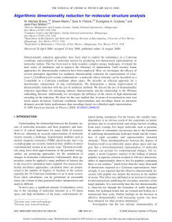 Algorithmic dimensionality reduction for molecular structure analysis