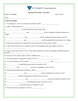 Geography Final Exam Revision paper