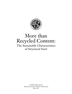 More than Recycled Content: The Sustainable Characteristics of