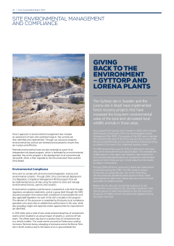 giving back to the environment &ndash; gyttorp and lorena plants