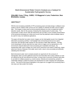 Multi-Dimensional Water Column Analysis as a Catalyst for