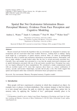 Spatial But Not Oculomotor Information Biases Perceptual Memory