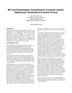 BCI and Physiological Computing for Computer Games: Differences