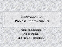 Innovation for Process Improvements