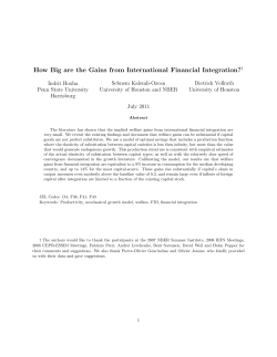 How Big are the Gains from International Financial