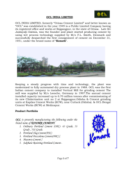 introduction to ocl india limited