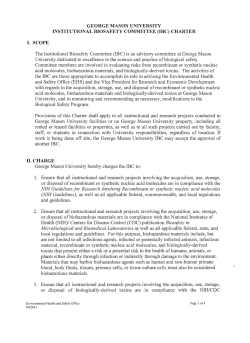 george mason university institutional riosafety committee (irc