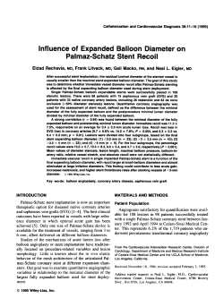 Influence of expanded balloon diameter on palmaz-schatz