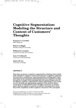 Cognitive segmentation: Modeling the structure and content of