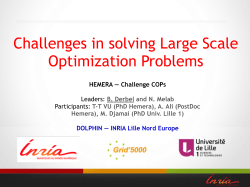 Challenges in solving Large Scale Optimization Problems