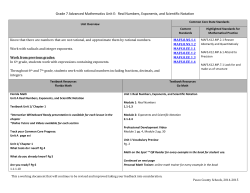 Unit E: Real Numbers, Exponents, and Scientific Notation