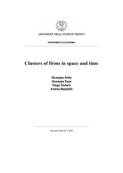 Clusters of firms in space and time