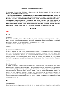 Statuto UDC - UDC Italia
