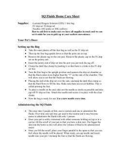 SQ Fluids Home Care Sheet - Edgemont Veterinary Clinic