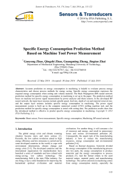 Specific Energy Consumption Prediction Method Based on Machine