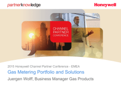 Introduction to Honeywell`s Gas Portfolio and Solutions