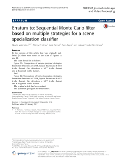 Erratum to: Sequential Monte Carlo filter based on multiple