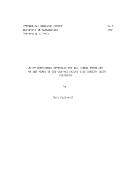 statistical research report joint confidence intervals for aijl linear