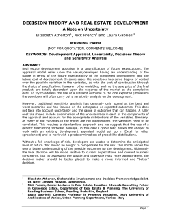 decision theory and real estate development