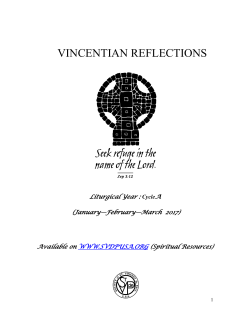 vincentian reflections - Society of St. Vincent de Paul