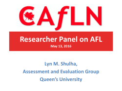 Researcher Panel on AFL