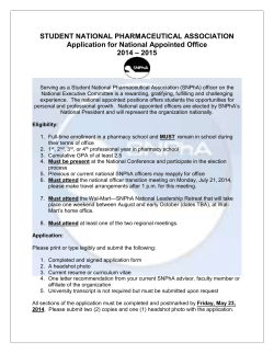 STUDENT NATIONAL PHARMACEUTICAL ASSOCIATION